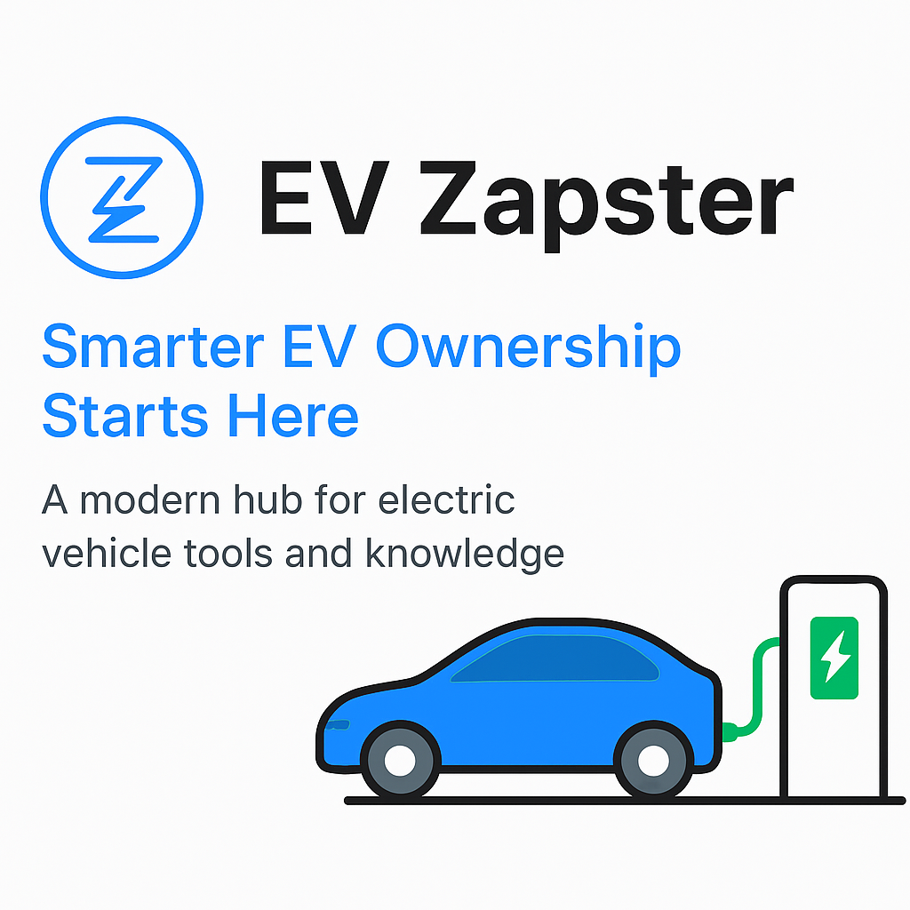 EV Zapster hero logo with electric car charging